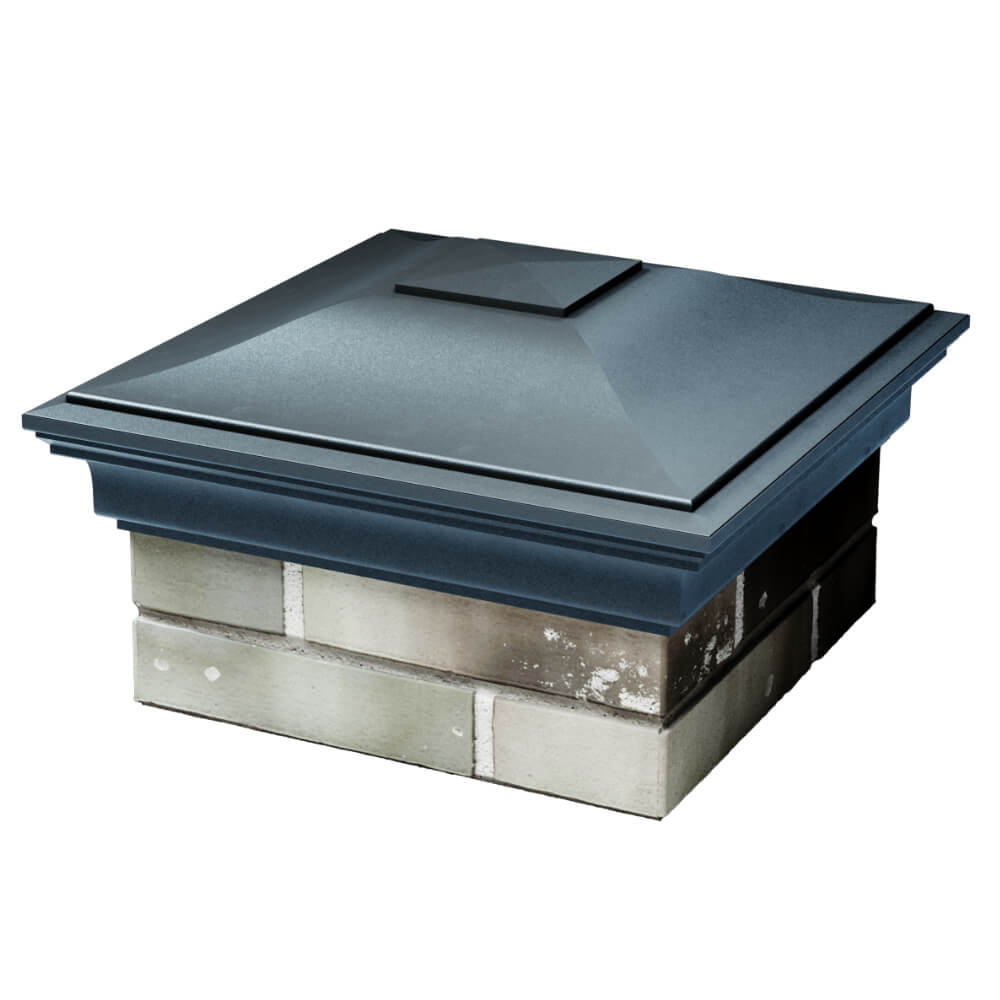 Колпак Zking Монблан Серый на столб 1.5х1.5 кирпича (385х385мм) в Архангельске фото