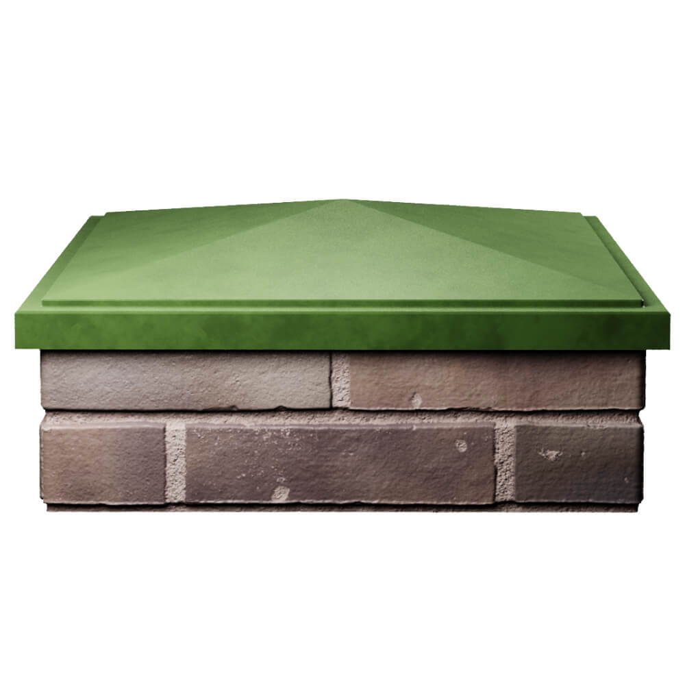 Колпак Zking БонаМоно Зеленый на столб 2х2 кирпича (515х515, 530х530мм) Архангельск фото