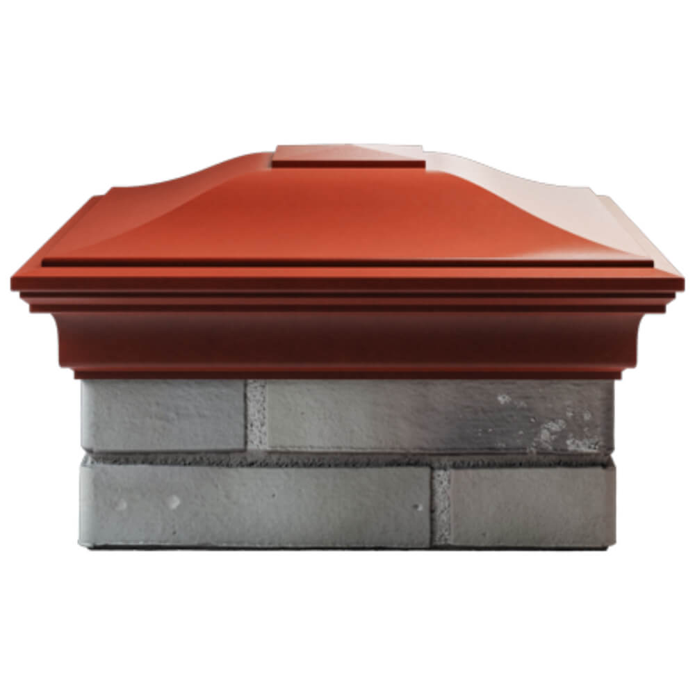 Колпак Zking Монблан Красный на столб 1.5х1.5 кирпича (385х385мм) Архангельск фото