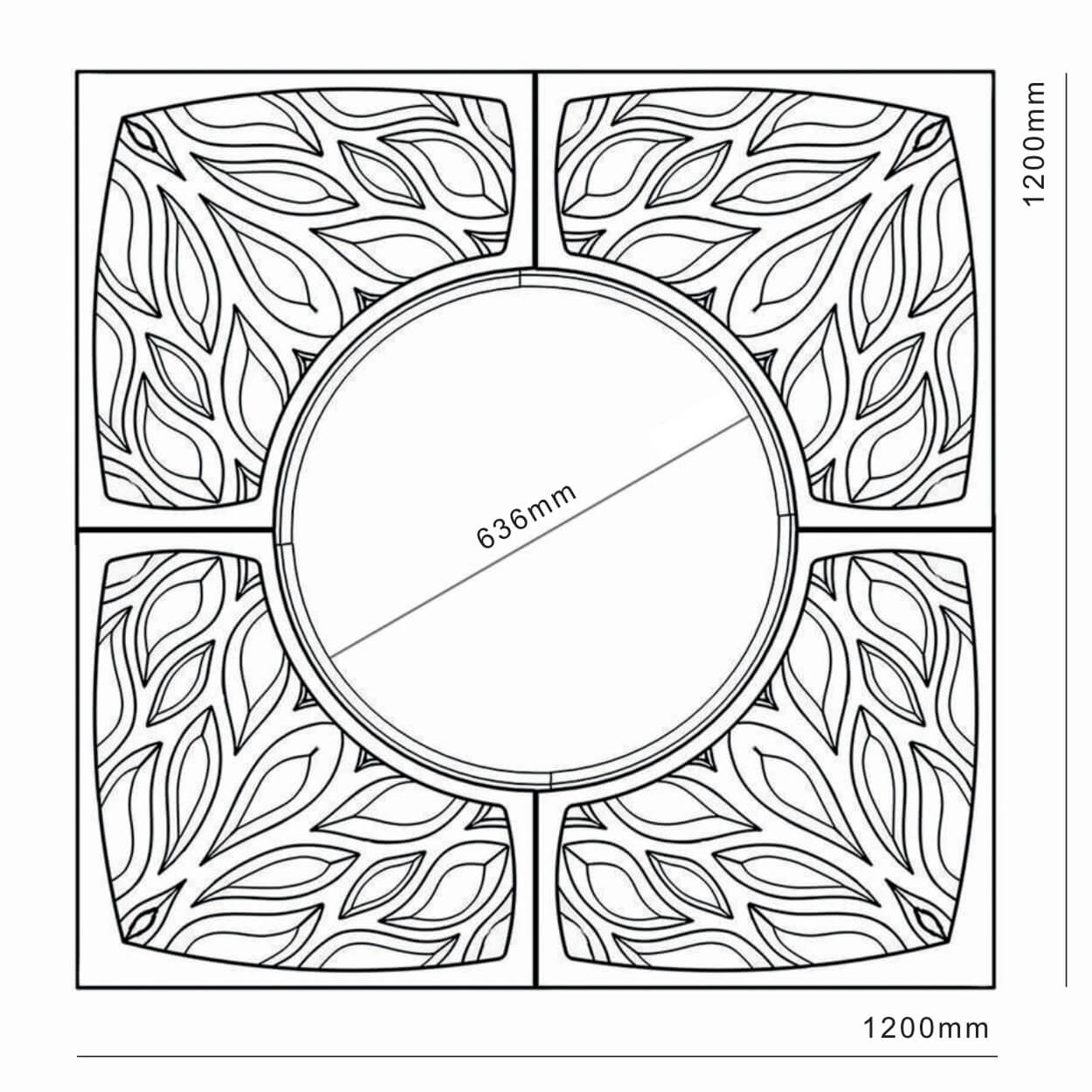 Приствольная решетка для дерева ZKING CRUST 1.2х1.2м Черная в Архангельске фото