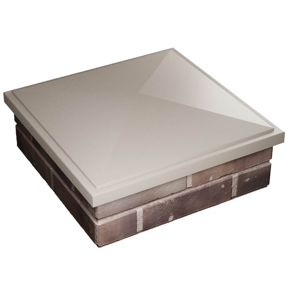 Колпак Zking БонаМоно Бежевый на столб 2х2 кирпича (515х515, 530х530мм) в Архангельске фото