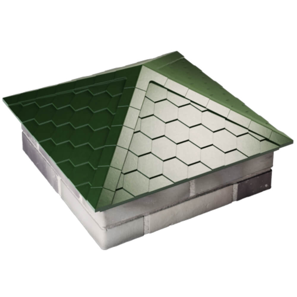 Колпак Zking Эверест Зеленый на столб 2х2 кирпича (535х535мм) Архангельск фото