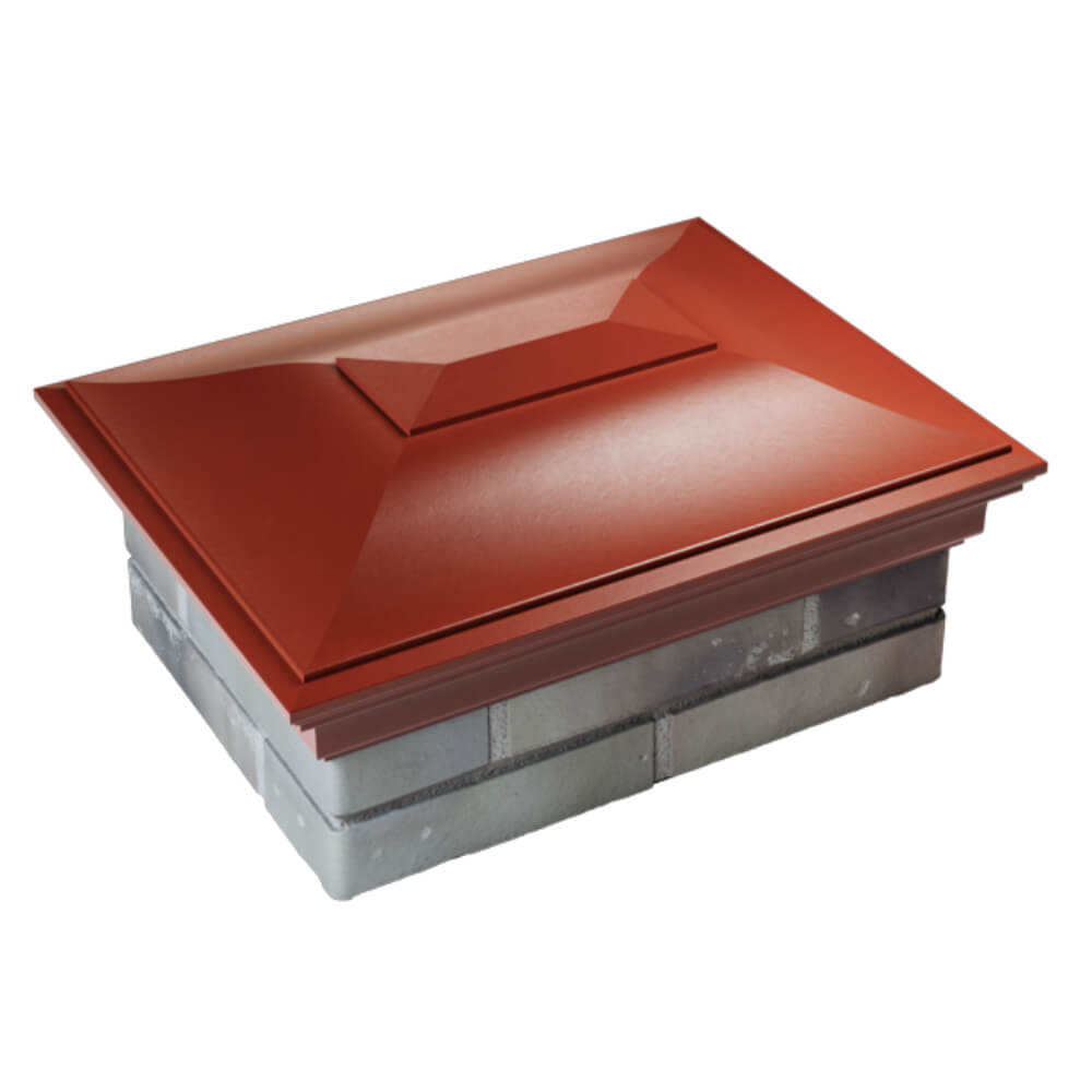 Колпак Zking Монблан Красный на столб 2х1.5 кирпича (515х385мм) Архангельск фото