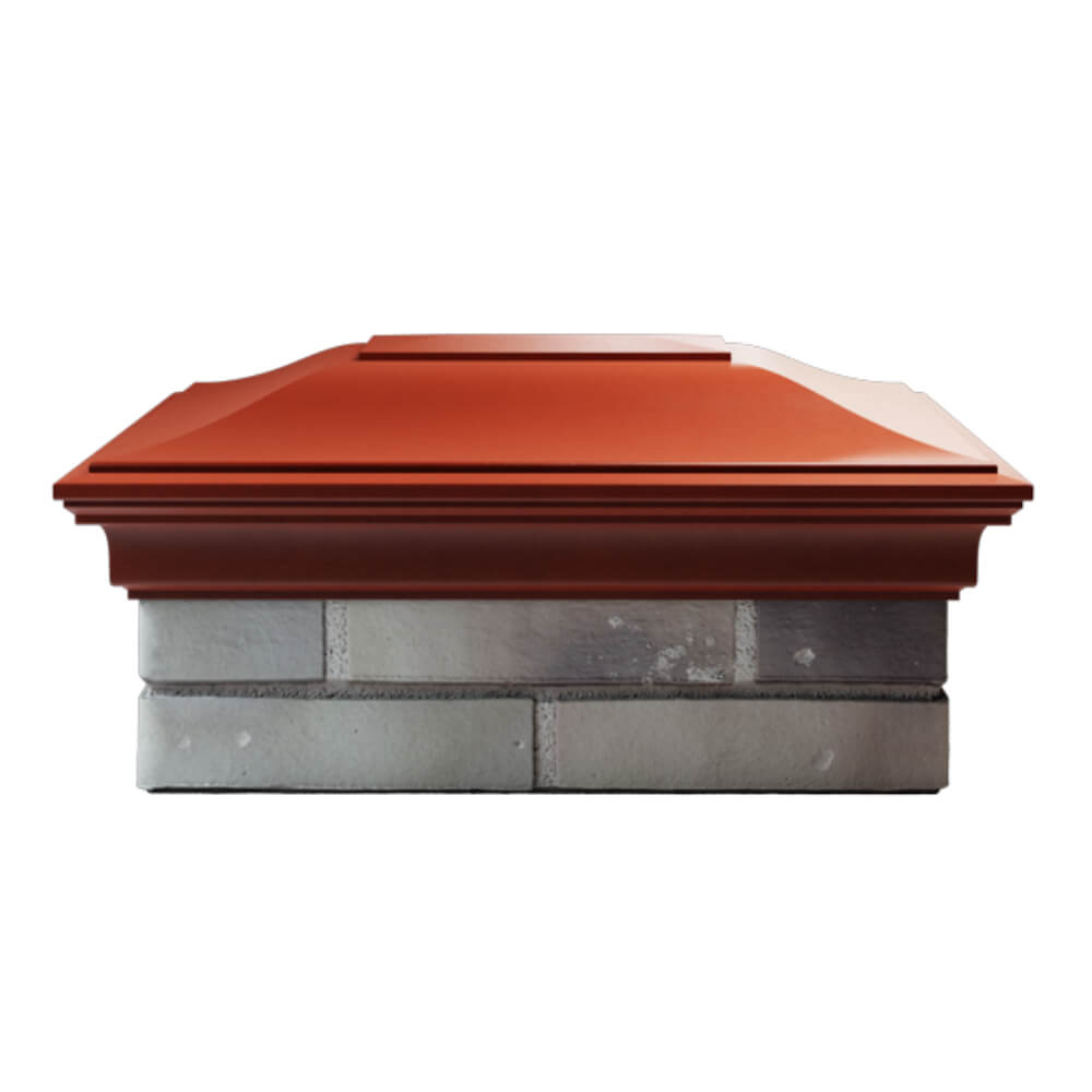 Колпак Zking Монблан Красный на столб 2х1.5 кирпича (515х385мм) в Архангельске фото