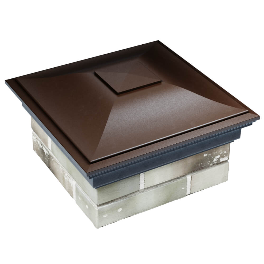 Колпак Zking Монблан Коричневый на столб 1.5х1.5 кирпича (385х385мм) в Архангельске фото