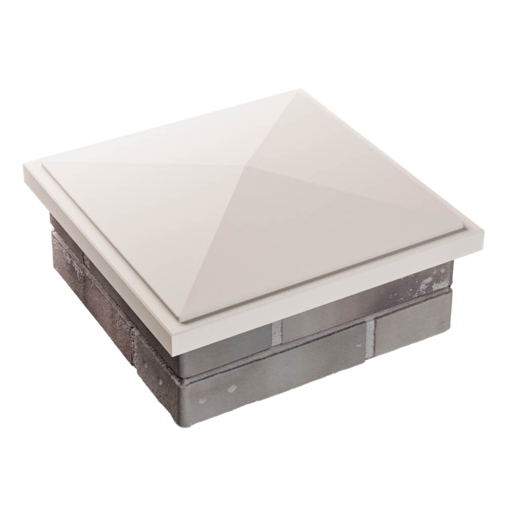 Колпак Zking БонаМоно Бежевый на столб 1.5х1.5 кирпича (385х385, 400х400мм) в Архангельске фото