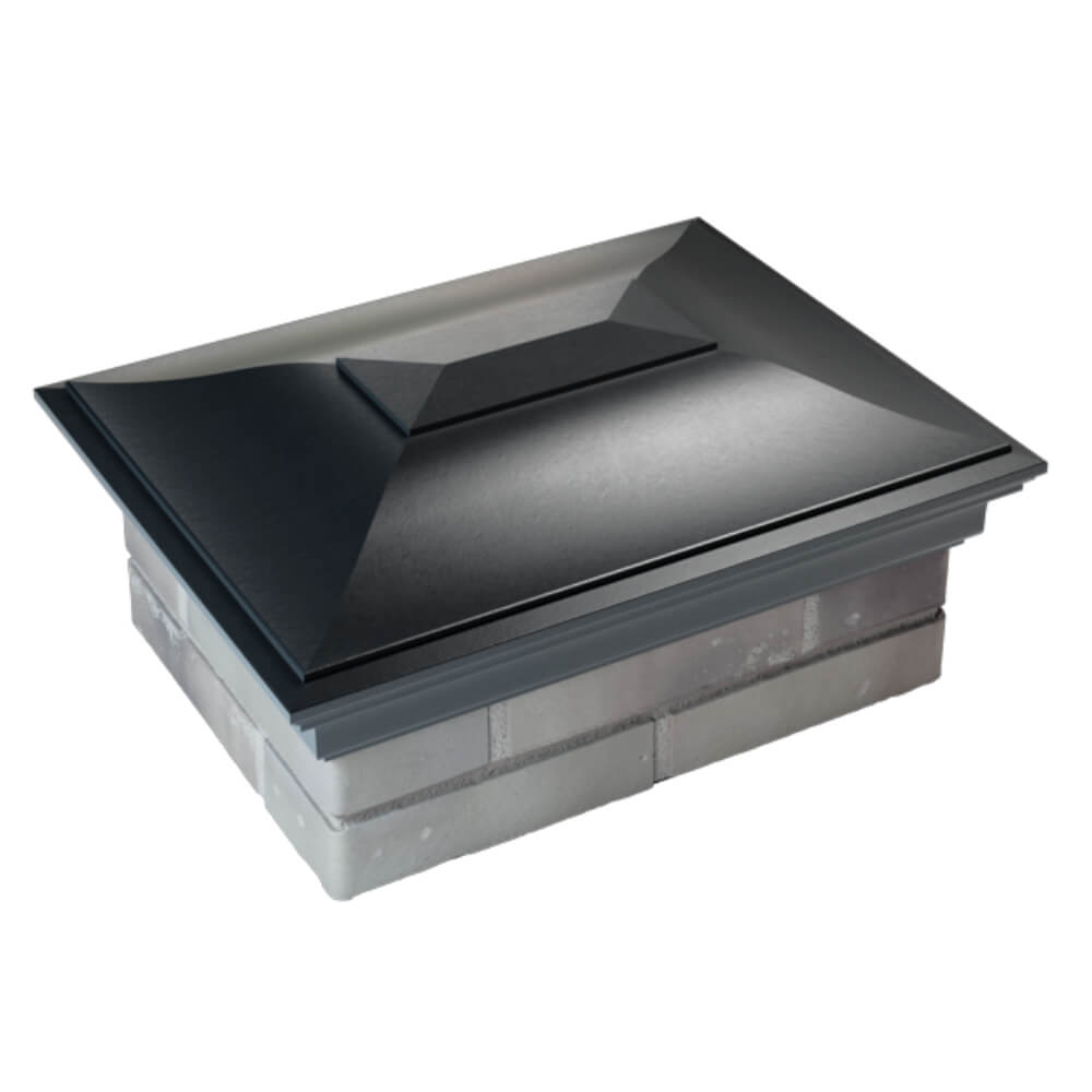 Колпак Zking Монблан Черный на столб 2х1.5 кирпича (515х385мм) Архангельск фото