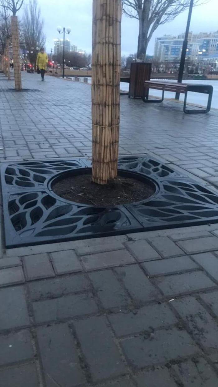 Приствольная решетка для дерева ZKING CRUST 1.2х1.2м Черная в Архангельске фото