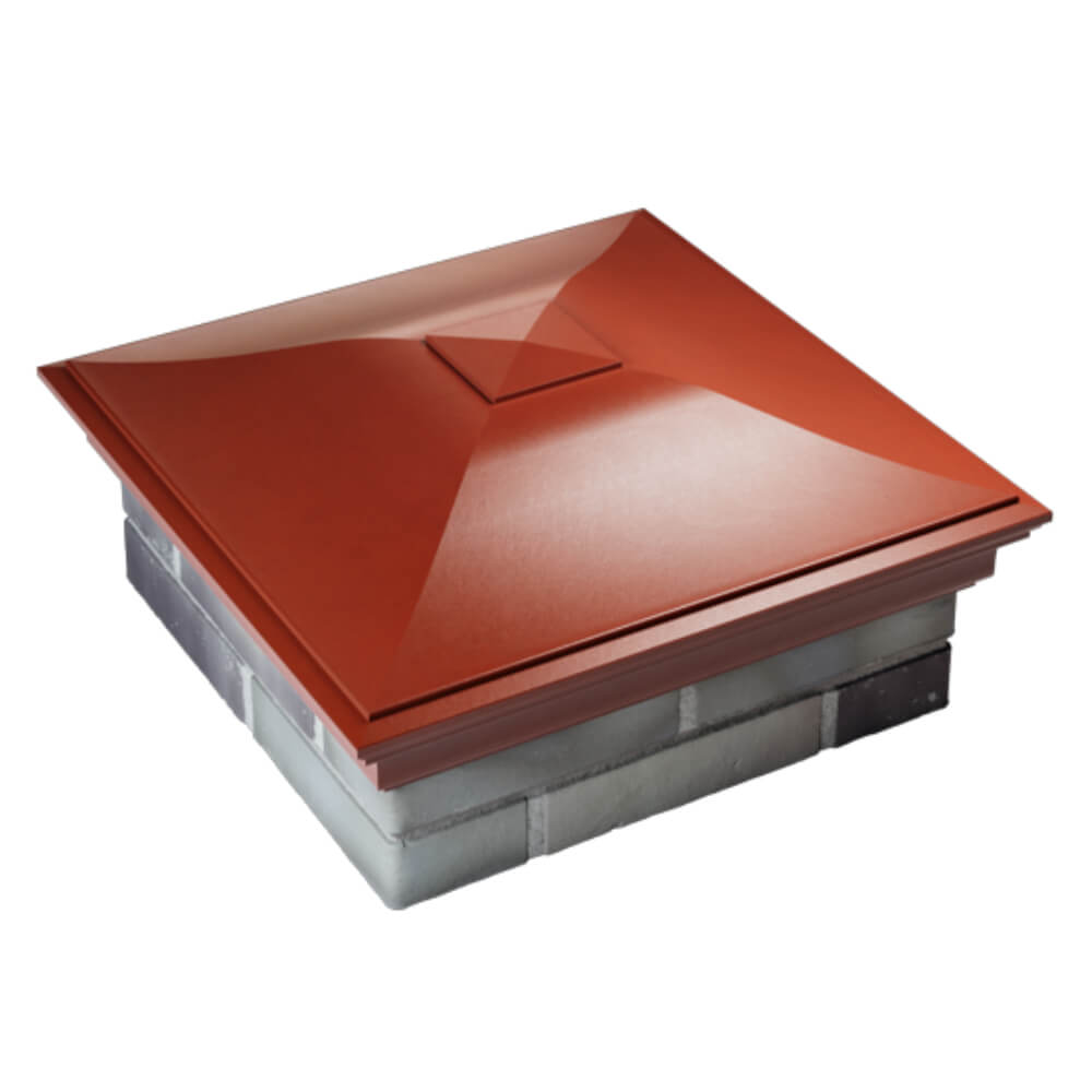 Колпак Zking Монблан Красный на столб 2х2 кирпича (515х515мм) Архангельск фото