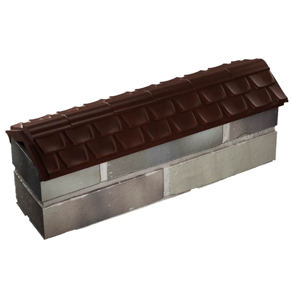 Парапет Zking Эльбрус Коричневый с посадкой на 0.5 кирпича (130мм) в Архангельске фото