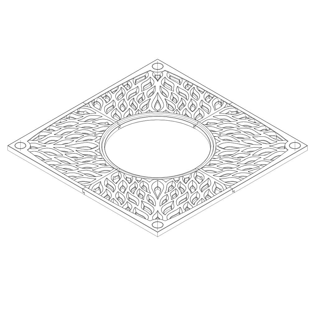 Приствольная решетка для дерева ZKING CRUST 2х2м Черная в Архангельске фото