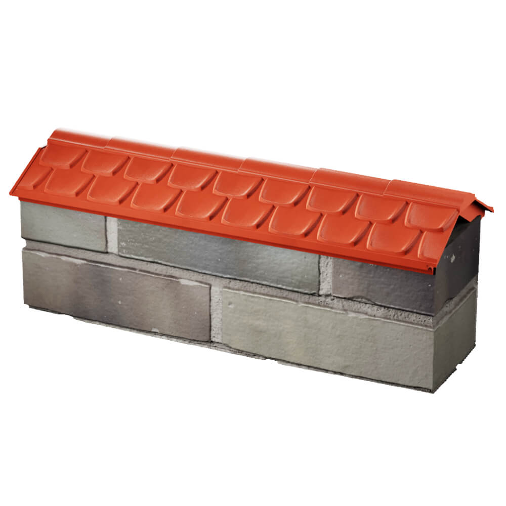 Парапет Zking Эльбрус Красный с посадкой на 0.5 кирпича (130мм) в Архангельске фото