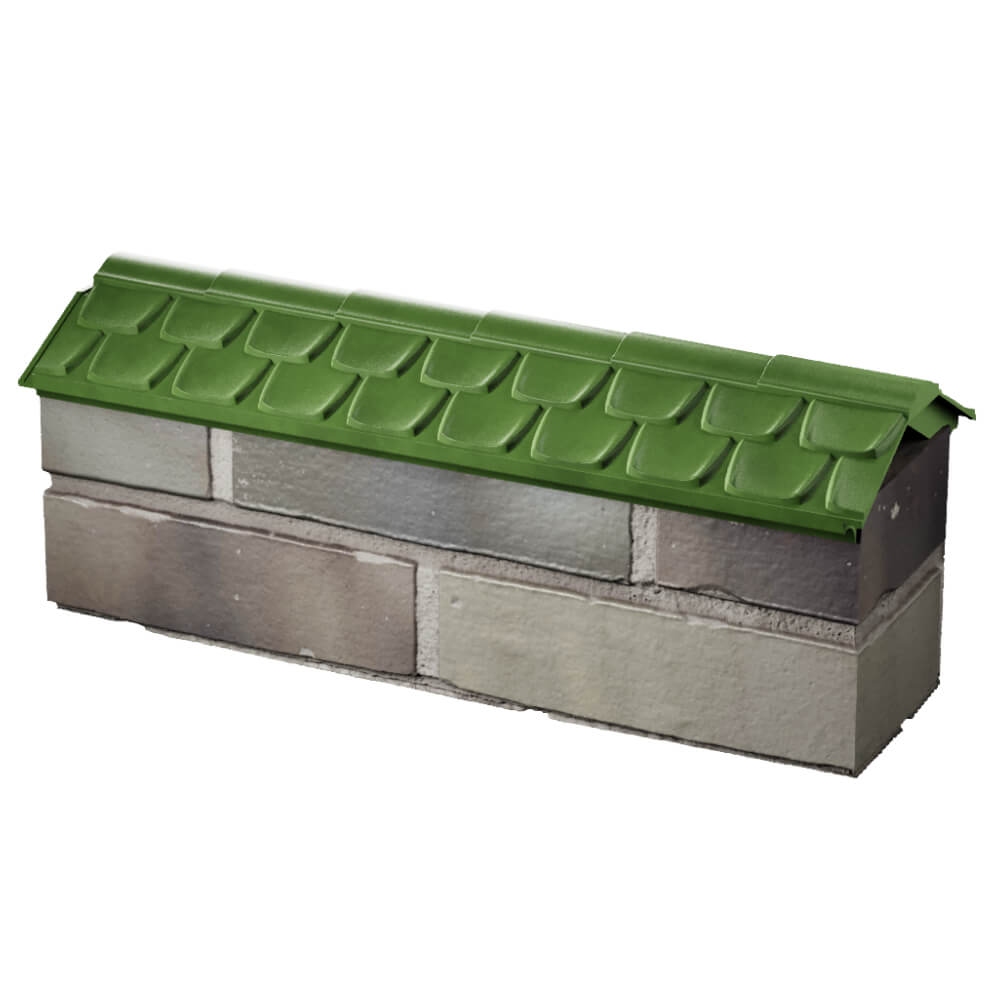 Парапет Zking Эльбрус Зеленый с посадкой на 0.5 кирпича (130мм) в Архангельске фото