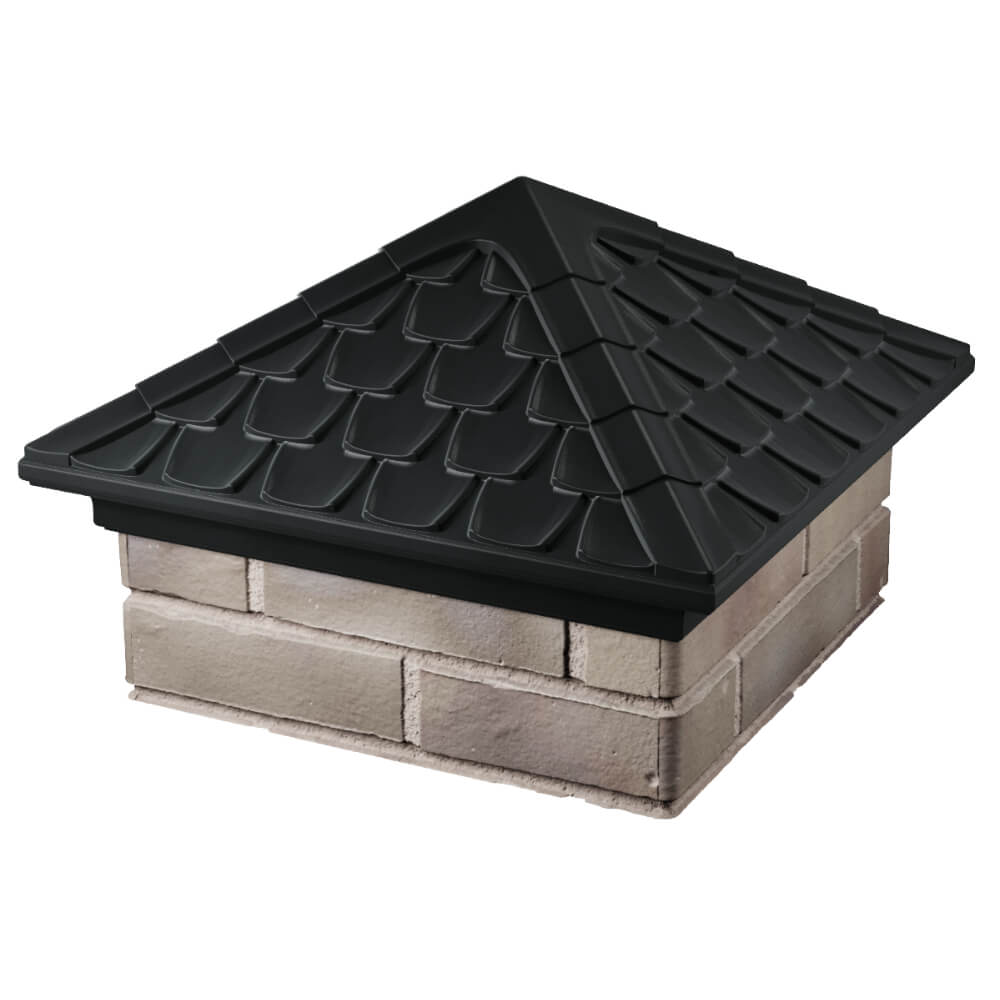 Колпак Zking Эльбрус Черный на столб 1.5х1.5 кирпича (385х385мм) в Архангельске фото