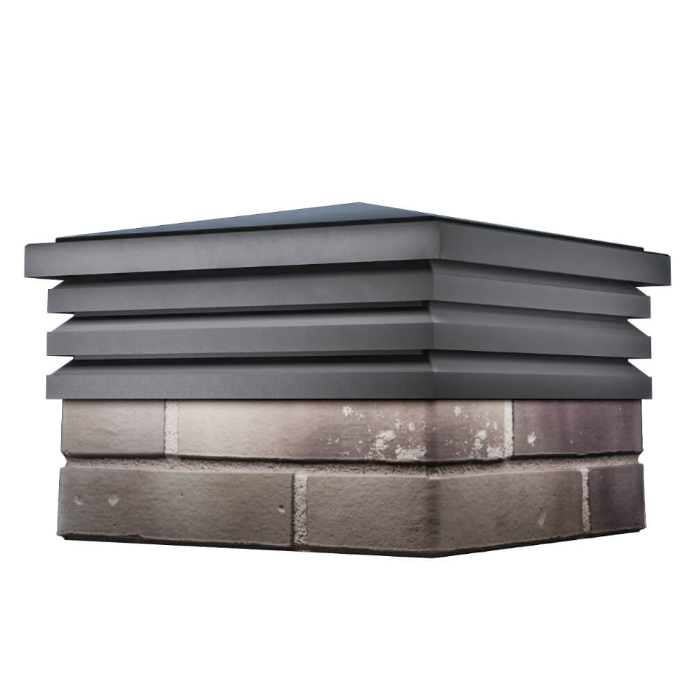 Колпак Zking Бона ХайТек Серый на столб 1.5х1.5 кирпича (385х385мм) в Архангельске фото