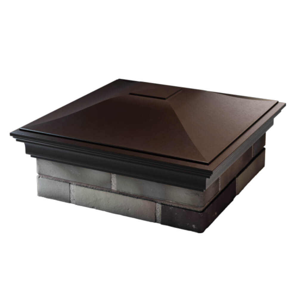 Колпак Zking Монблан Коричневый на столб 2х2 кирпича (515х515мм) в Архангельске фото