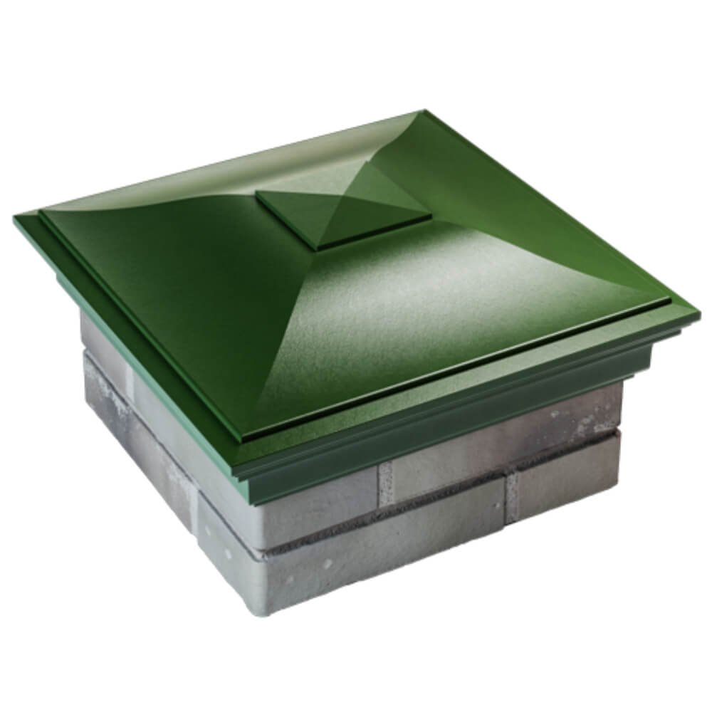 Колпак Zking Монблан Зеленый на столб 1.5х1.5 кирпича (385х385мм) в Архангельске фото