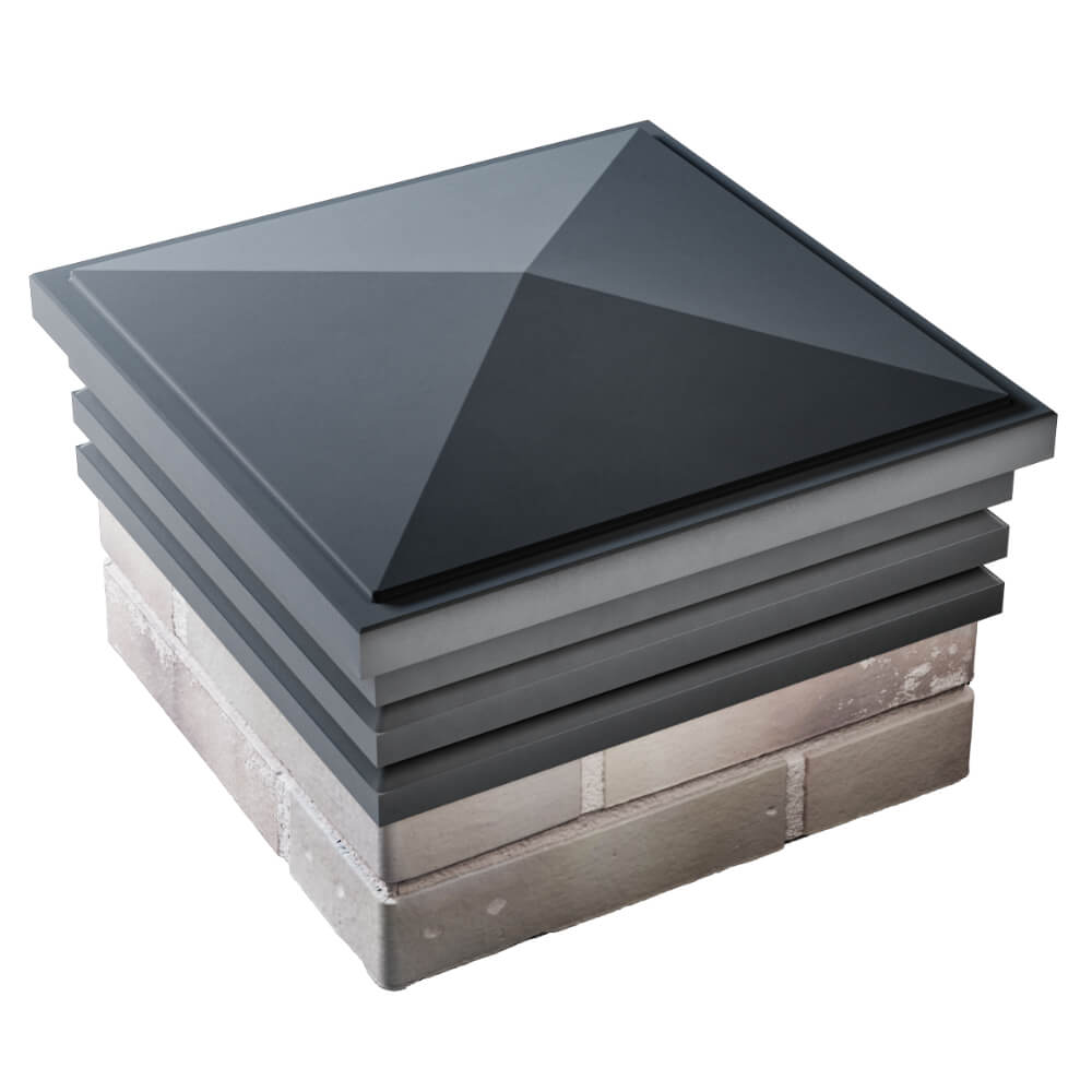 Колпак Zking Бона ХайТек Серый на столб 1.5х1.5 кирпича (385х385мм) в Архангельске фото