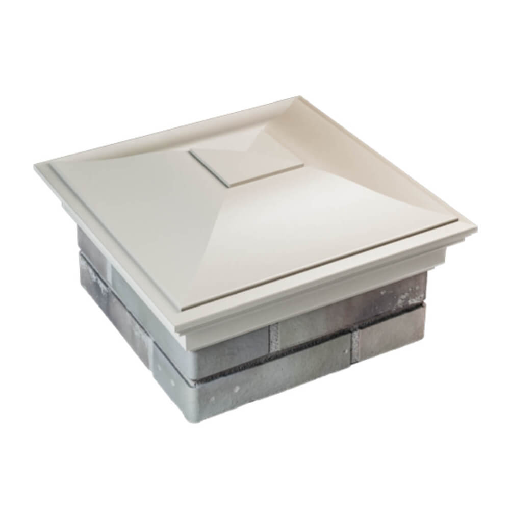 Колпак Zking Монблан Бежевый на столб 1.5х1.5 еврокирпича 0.7НФ (355х355мм) в Архангельске фото