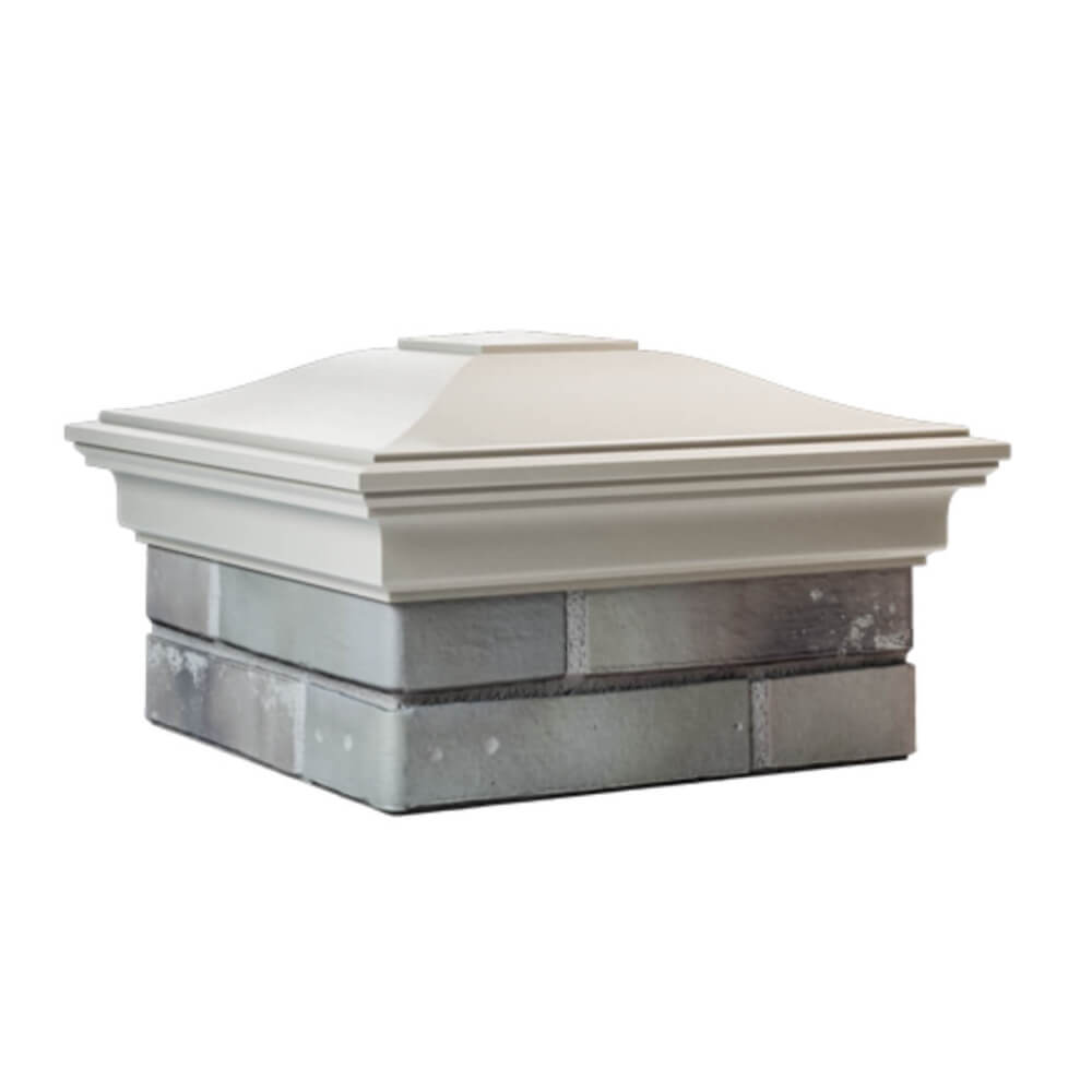 Колпак Zking Монблан Бежевый на столб 1.5х1.5 еврокирпича 0.7НФ (355х355мм) в Архангельске фото