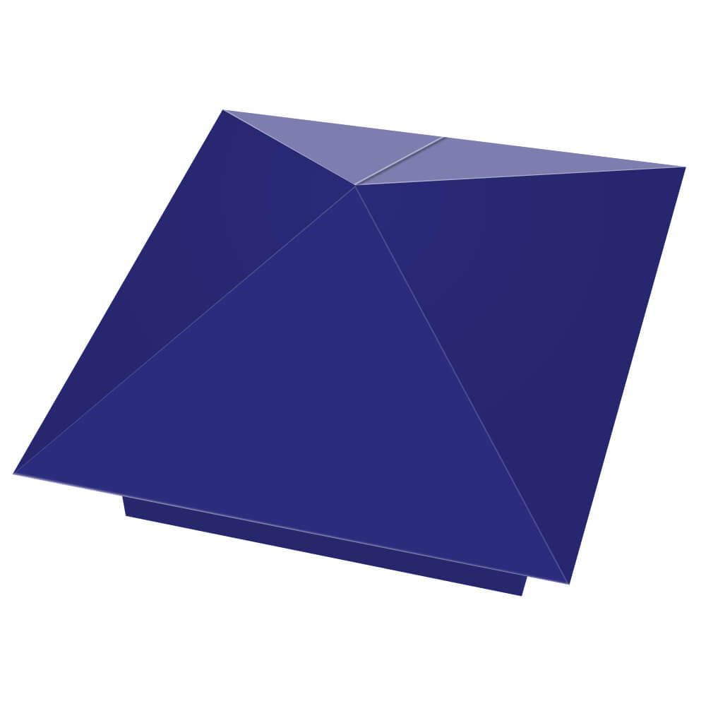 Колпак металлический 400х400мм RAL5002 Синий Ультрамарин заборный Архангельск фото