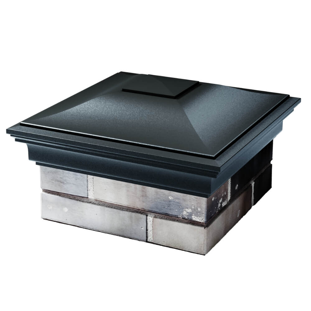 Колпак Zking Монблан Черный на столб 1.5х1.5 кирпича (385х385мм) в Архангельске фото