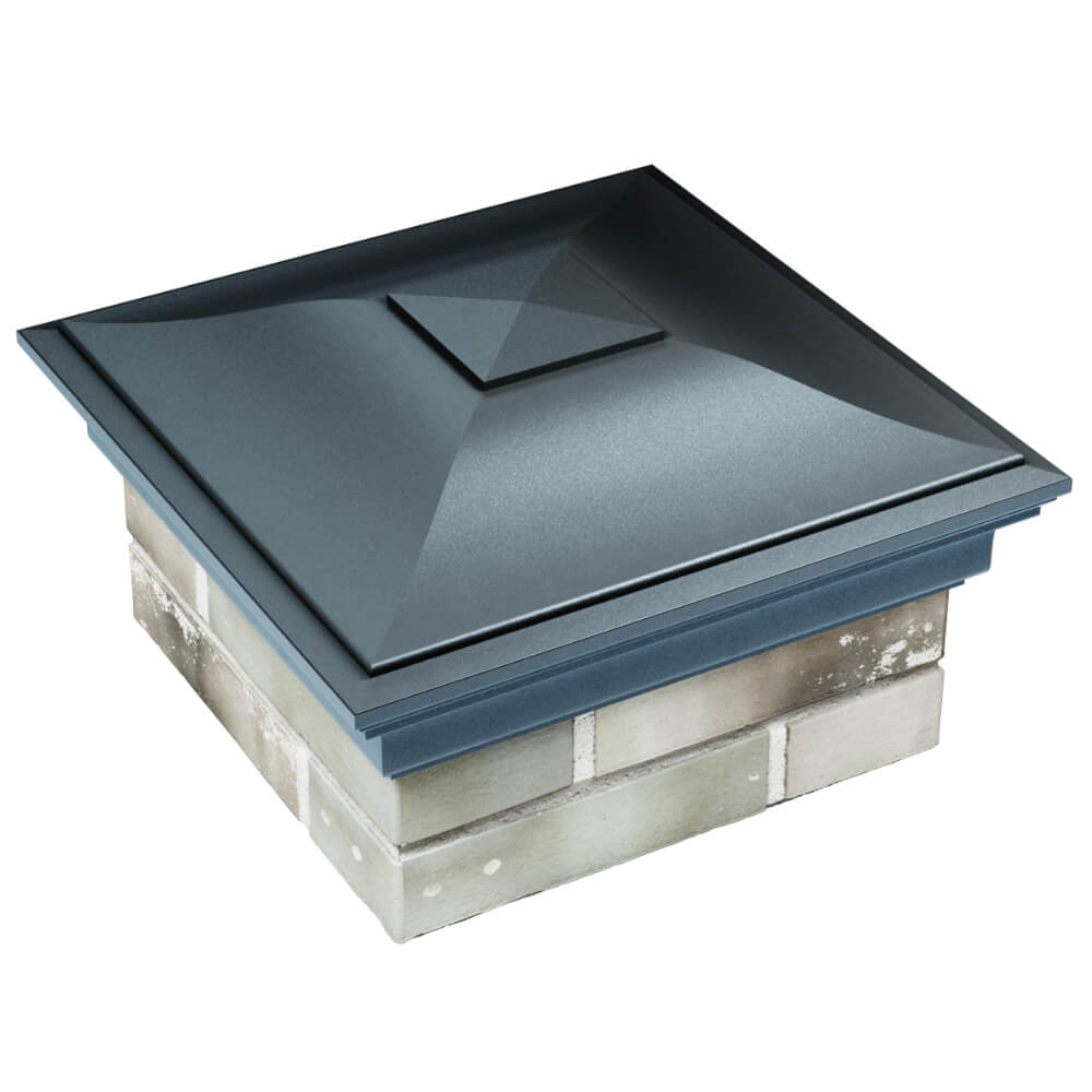 Колпак Zking Монблан Серый на столб 1.5х1.5 кирпича (385х385мм) в Архангельске фото