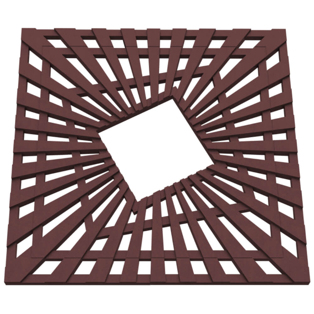 Приствольная решетка для дерева ZKING ATMOSPHERE 1.2х1.2м Коричневая в Архангельске фото