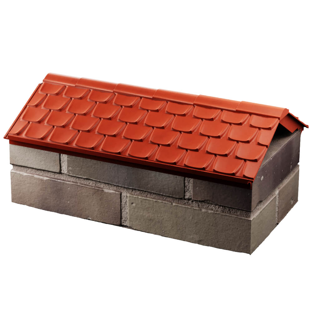 Парапет Zking Эльбрус Красный с посадкой на 1 кирпич (255мм) в Архангельске фото