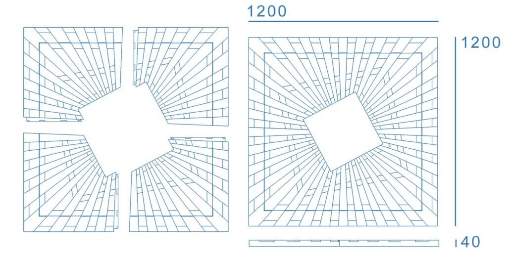 Приствольная решетка для дерева ZKING ATMOSPHERE 1.2х1.2м Бежевая в Архангельске фото