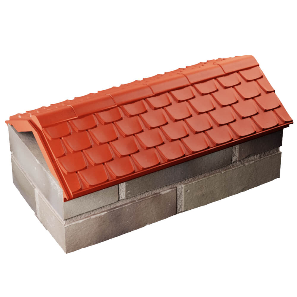 Парапет Zking Эльбрус Красный с посадкой на 1 кирпич (255мм) в Архангельске фото