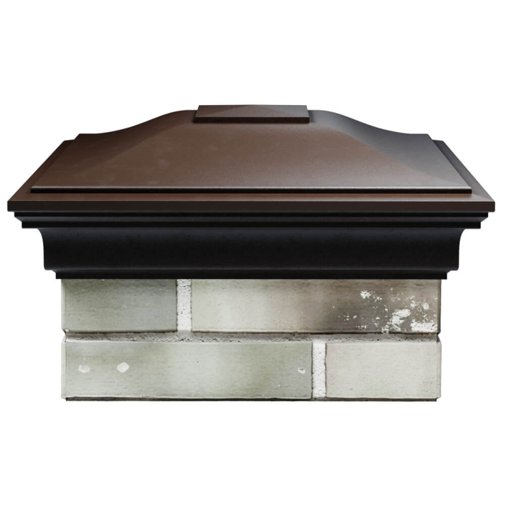 Колпак Zking Монблан Коричневый на столб 1.5х1.5 кирпича (385х385мм) Архангельск фото