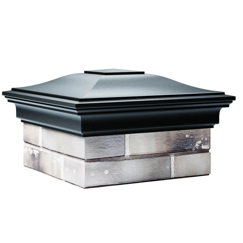 Колпак Zking Монблан Черный на столб 1.5х1.5 кирпича (385х385мм) в Архангельске фото