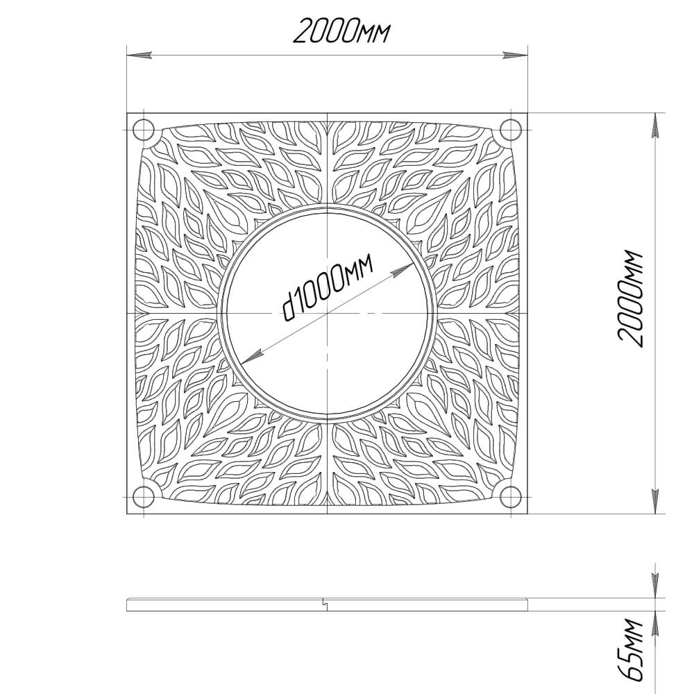 Приствольная решетка для дерева ZKING CRUST 2х2м Черная в Архангельске фото