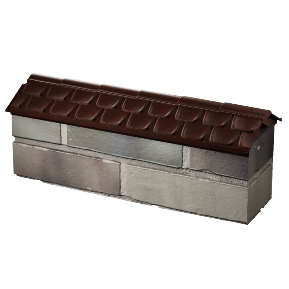 Парапет Zking Эльбрус Коричневый с посадкой на 0.5 кирпича (130мм) в Архангельске фото