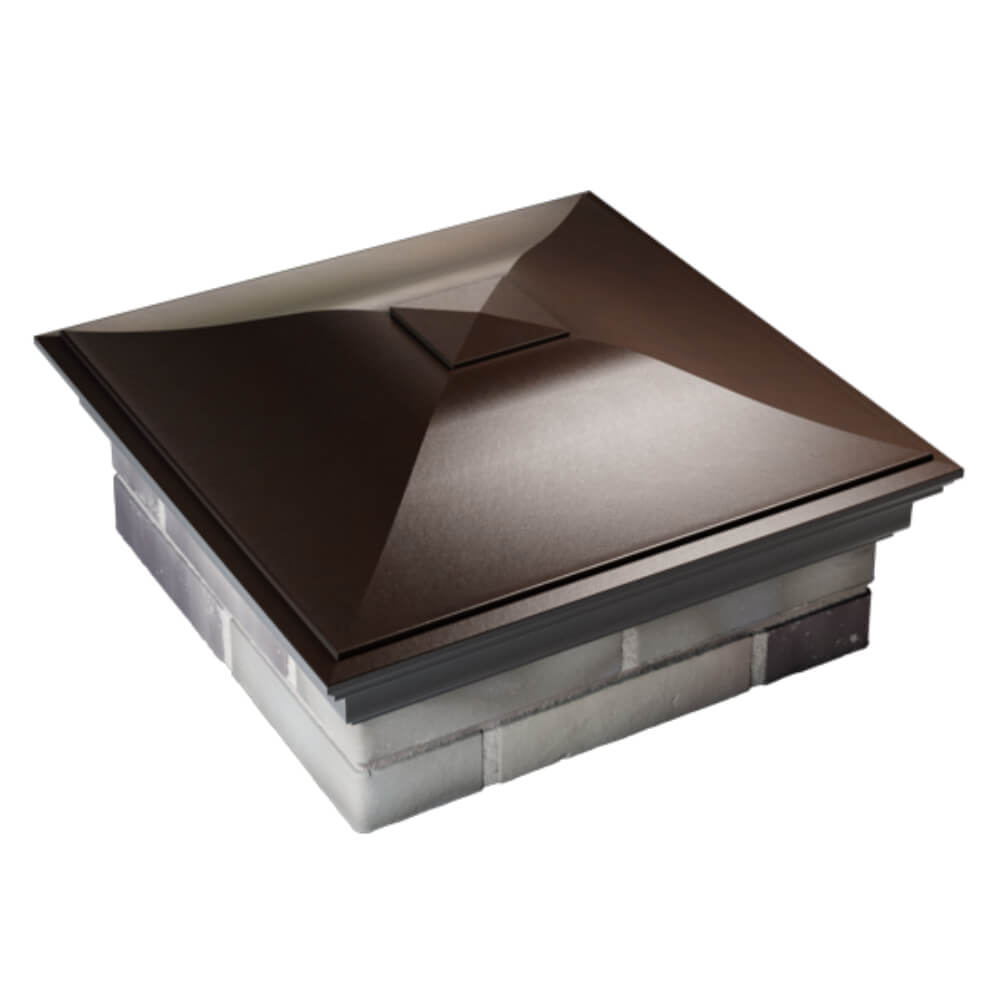 Колпак Zking Монблан Коричневый на столб 2х2 кирпича (515х515мм) Архангельск фото