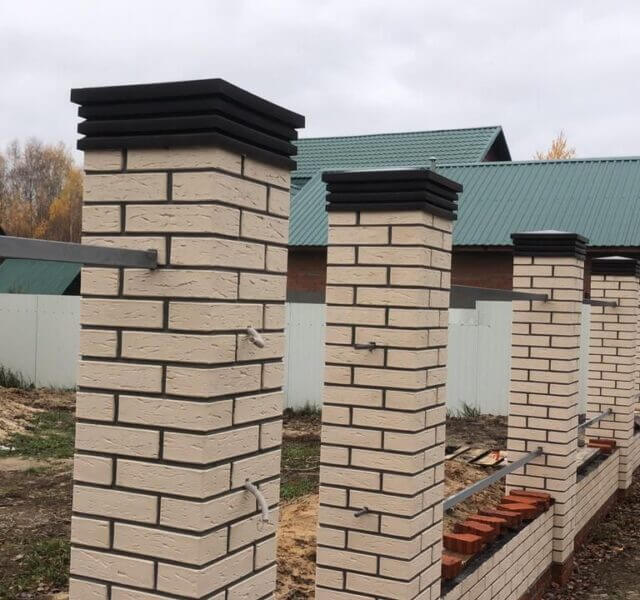 Колпак Zking Бона ХайТек Коричневый на столб 1.5х1.5 кирпича (385х385мм) в Архангельске фото