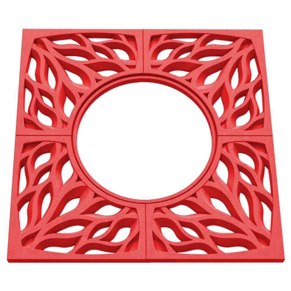 Приствольная решетка для дерева ZKING CRUST 1.2х1.2м Красная в Архангельске фото