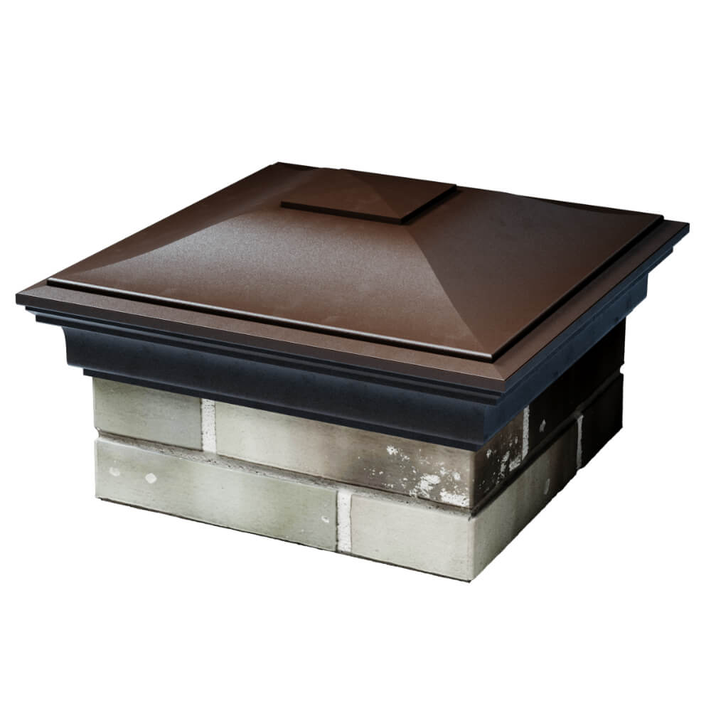 Колпак Zking Монблан Коричневый на столб 1.5х1.5 кирпича (385х385мм) в Архангельске фото