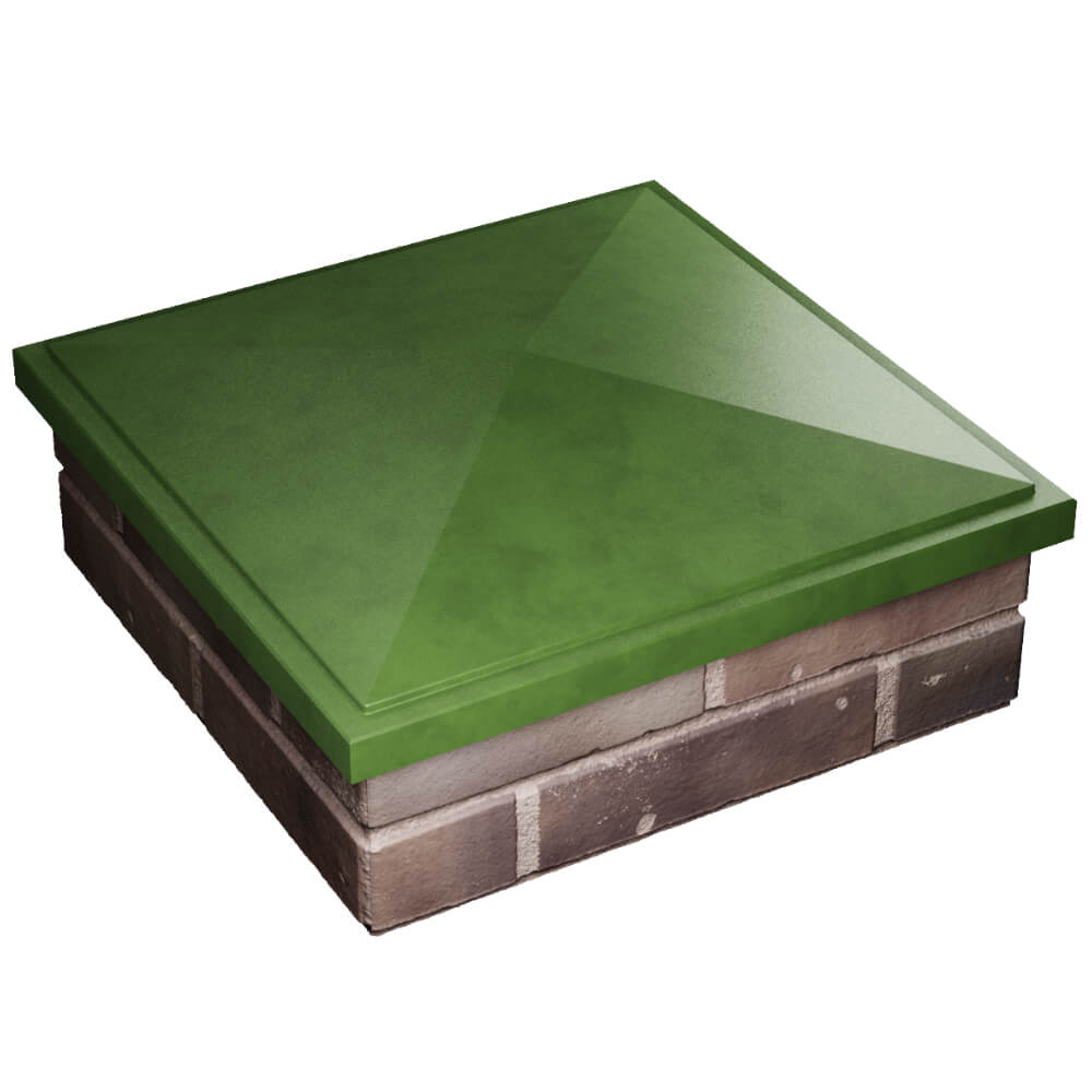 Колпак Zking БонаМоно Зеленый на столб 2х2 кирпича (515х515, 530х530мм) в Архангельске фото