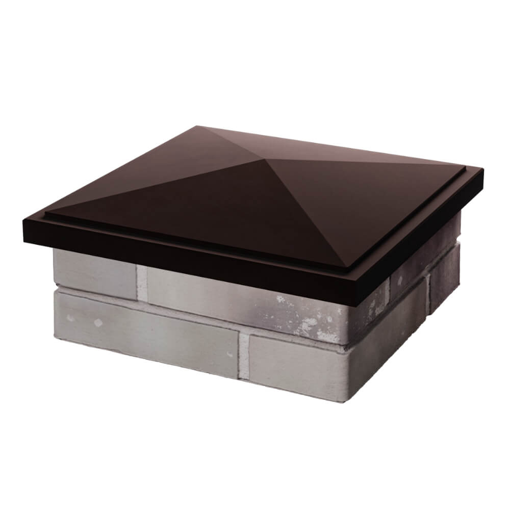 Колпак Zking БонаМоно Коричневый на столб 1.5х1.5 кирпича (385х385, 400х400мм) в Архангельске фото