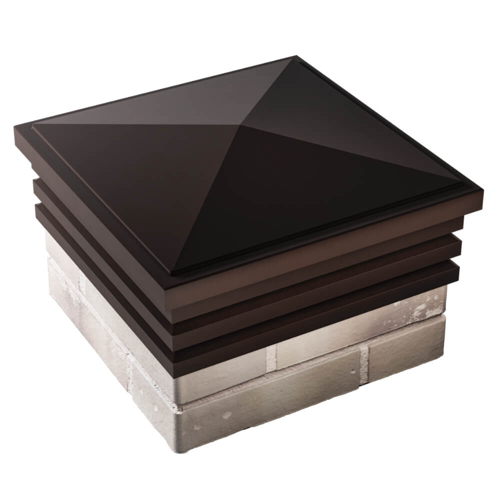 Колпак Zking Бона ХайТек Коричневый на столб 1.5х1.5 кирпича (385х385мм) в Архангельске фото