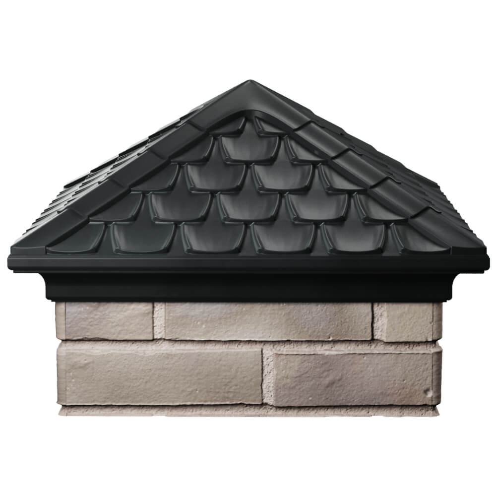 Колпак Zking Эльбрус Черный на столб 1.5х1.5 кирпича (385х385мм) Архангельск фото