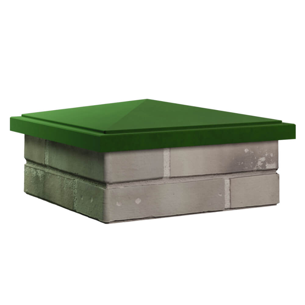 Колпак Zking БонаМоно Зеленый на столб 1.5х1.5 кирпича (385х385, 400х400мм) в Архангельске фото