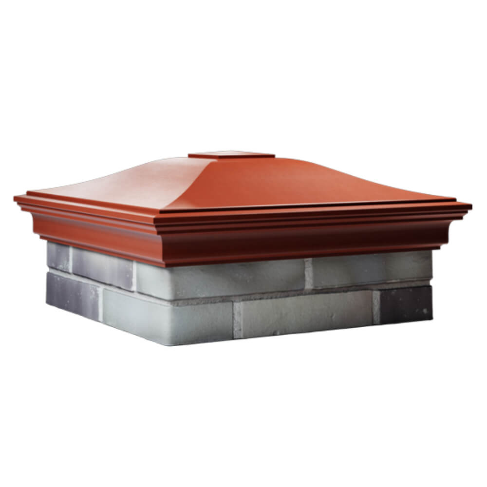 Колпак Zking Монблан Красный на столб 2х2 кирпича (515х515мм) в Архангельске фото