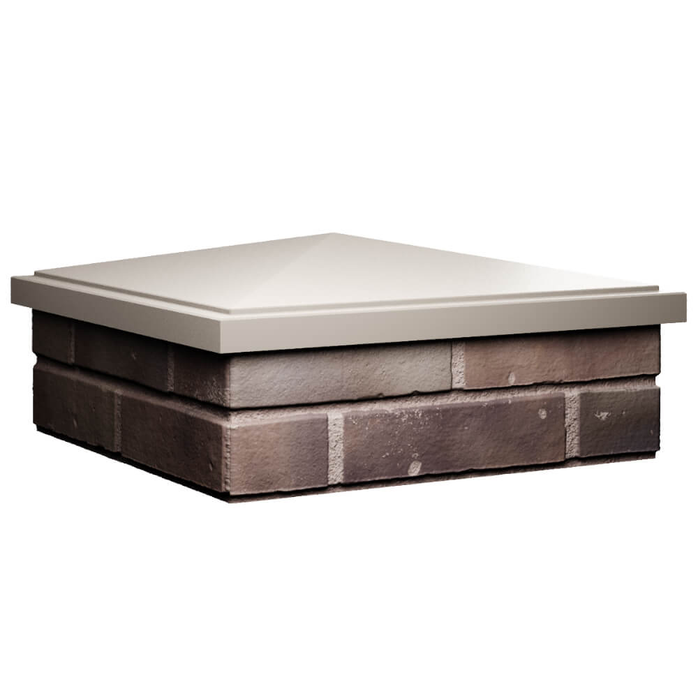 Колпак Zking БонаМоно Бежевый на столб 2х2 кирпича (515х515, 530х530мм) в Архангельске фото