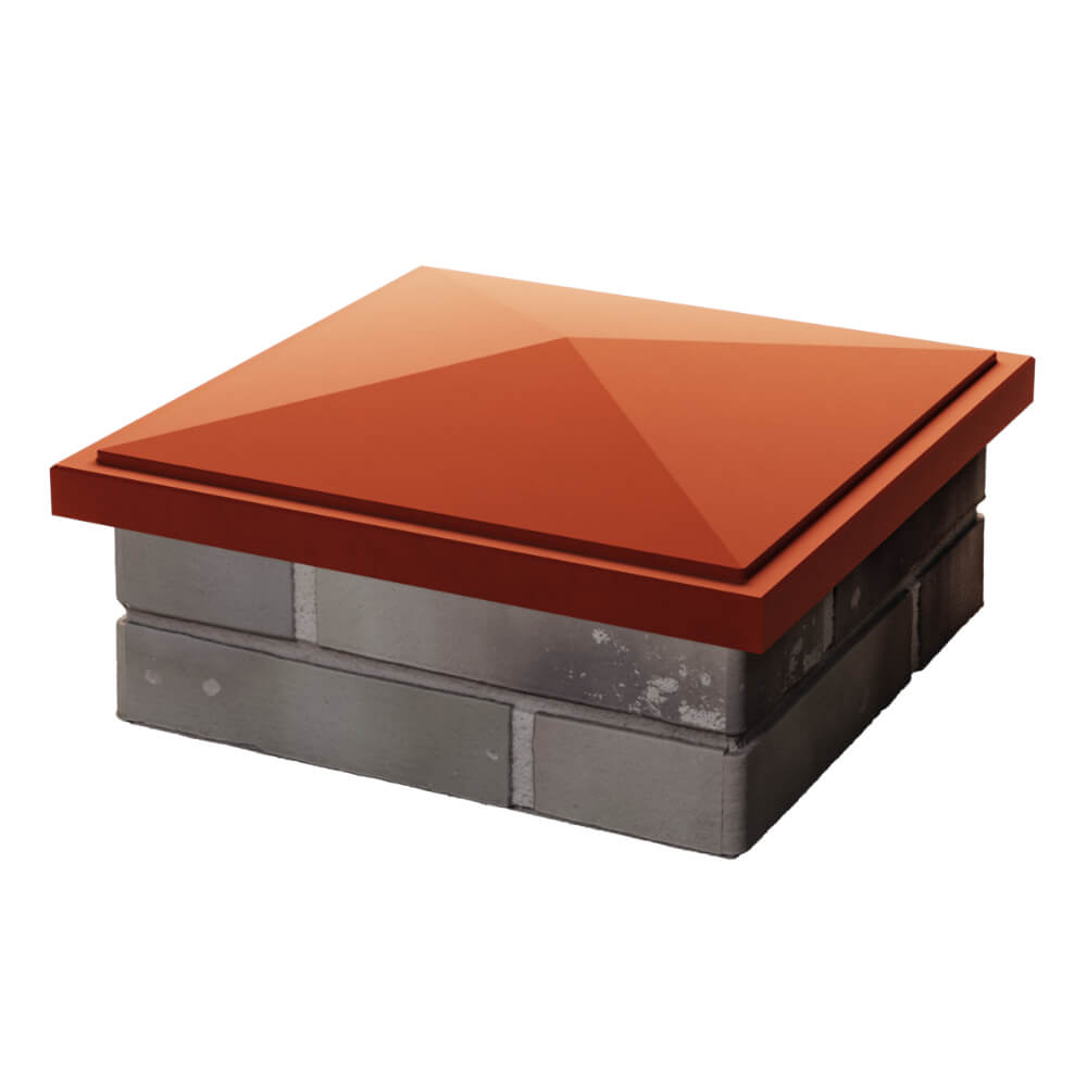 Колпак Zking БонаМоно Красный на столб 1.5х1.5 кирпича (385х385, 400х400мм) в Архангельске фото