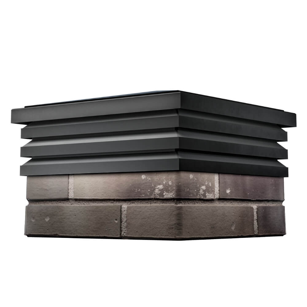 Колпак Zking Бона ХайТек Черный на столб 1.5х1.5 кирпича (385х385мм) в Архангельске фото