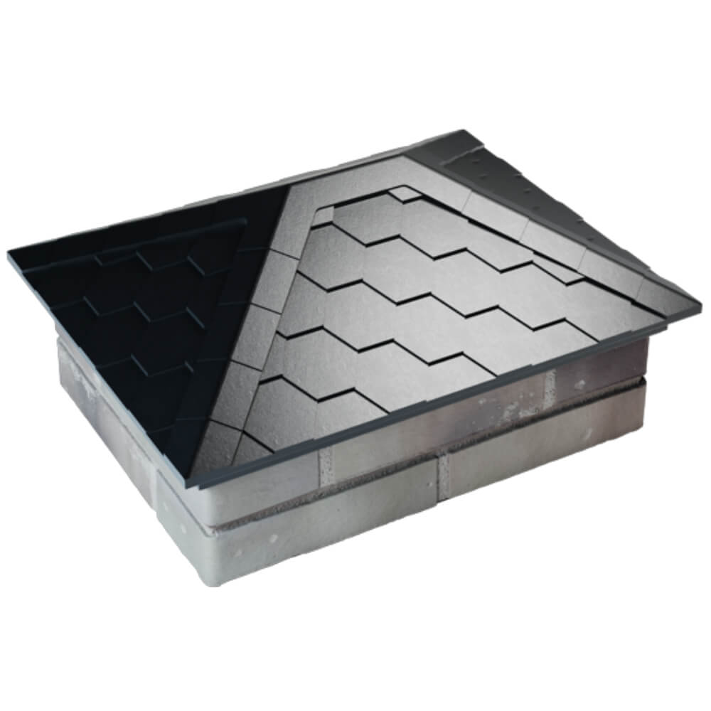 Колпак Zking Эверест Черный на столб 2х1.5 кирпича (520х390мм) Архангельск фото