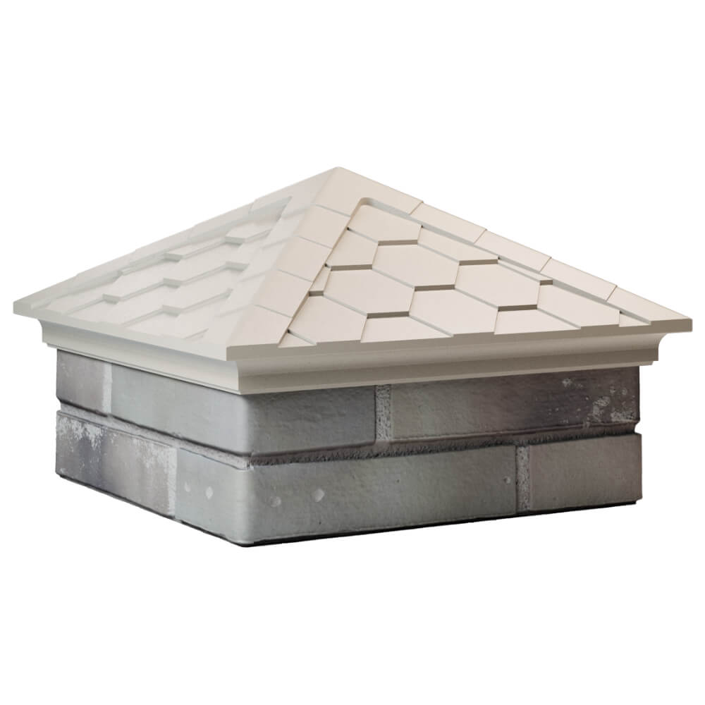 Колпак Zking Эверест Бежевый на столб 1.5х1.5 кирпича (390х390мм) в Архангельске фото